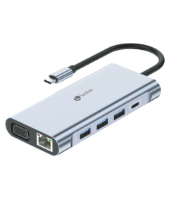 LEOTEC DOCKING STATION 11-1 1USB-C PD100 3USB3.0 1USB-C 1 HDMI 1VGA 1TJSD MCSD