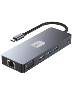 LEOTEC DOCKING STATION 11-1 PLUS 1USB-C PD100 3USB3.2 HDMI VGA GGL LECTJSD MCSD