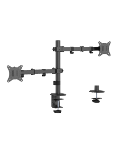 BRAZO DE MONITOR GEMBIRD PARA 2 PANTALLAS DE ESCRITORIO AJUSTABLE 17-32 PULG