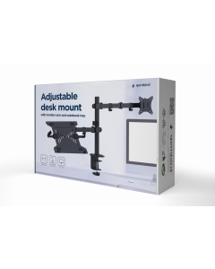 SOPORTE DE MESA GEMBIRD AJUST CON BRAZO PARA MONITOR Y BANDEJA PARA PORTATIL