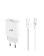 ADAPTADOR DE RED ENJOY 1 USB QC 30 5V/3A 9V/2A 12V/15A 18W MAX TIPO C 1M BLANCO