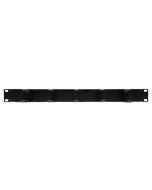 ORGANIZADOR DE CABLES METALICO NANOCABLE 5 ANILLOS 19" 1U NEGRO