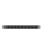 REGLETA LANBERG 1U 16A RACK 19 9X SOCKET NEGRO 3M