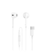 AURICULARES ENJOY CON MICROFONO CONTROL DE VOLUMEN TIPO C CABLE 1M BLANCO