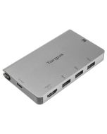 ADAPTADOR TARGUS USB-C A 1xHDMI Y 3xUSB 3.0 LECTOR SD/ MICROSD PLATA