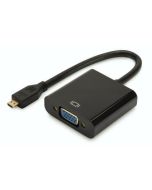 CONVERSOR VIDEO DIGITUS DE MICRO HDMI A VGA TIPO D 3,5MM AUDIO JACK NEGRO