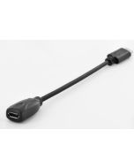 CABLE DIGITUS ADAPTADOR USB TIPO C - MICRO B M/F 0,1M 3A 480MB 2.0 NEGRO