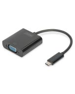CONVERSOR HUB DIGITUS VIDEO USB TIPO C A VGA FULL HD 1080P 19,5 CM NEGRO