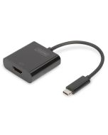 CONVERSOR HUB DIGITUS VIDEO USB TIPO C A HDMI 4K 30HZ NEGRO
