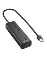 HUB USB SHARKOON 4X3.0 ALUMINIO NEGRO