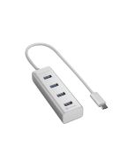 HUB USB SHARKOON 4X3.0 ALUMINIO PLATA TIPO C