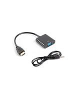 ADAPTADOR LANBERG HDMI MACHO/VGA HEMBRA+MINIJACK 3.5MM HEMBRA 20CM