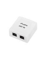 ROSETA DE SUPERFICIE LANBERG CAT.5E UTP 2X TOMA RJ45 BLANCO