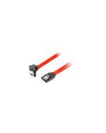 CABLE SATA II LANBERG 3GB/S HEMBRA HEMBRA ANGULO CLIP METAL 30CM ROJO