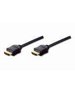 CABLE DIGITUS VIDEO HDMI ESTANDAR TIPO A M/M 3M W/ETHERNET FullHD DARADO NEGRO