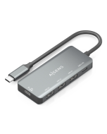HUB AISENS USB 3.1 USB-C 1XPD 100W 1XUSB-C 3.0 3XUSB-A 2.0 GRIS 15CM