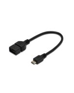 CABLE DIGITUS ADAPTADOR USB 2.0 OTG tipo micro B - A M/H 0,2m sw
