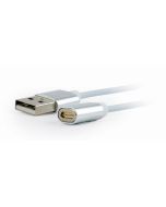 CABLE USB GEMBIRD USB 2.0 A MICRO USB/ LIGHTNING/ TIPO C 1M  MAGNETICO BLANCO