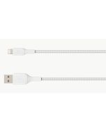 CABLE LIGHTNING BELKIN BOOSTCHARGE MACHO A USB/ A MACHO 1M BLANCO TRENZADO