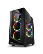 CAJA ATX SHARKOON REV200 2XUSB3.0 RGB SIN FUENTE NEGRO