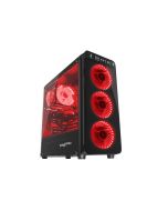 CAJA GAMING GENESIS IRID 300 ATX 1XUSB 3.0 2XUSB 2.0 S/F CRISTAL TEMPLADO ROJA
