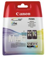 TINTA CANON PG510 CL511 PACK NEGRO CIAN MAGENTA AMARILLO