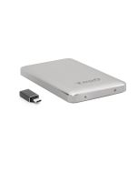 CAJA EXTERNA TOOQ TQE-2531S 2,5" 9,5 MM USB 3.1 GEN1 USB-C PLATA