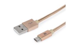 CABLE MAILLON PREMIUM MICRO USB 2.4 METAL DORADO 1M
