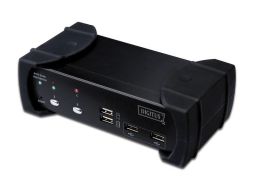 KVM DIGITUS SWITCH USB DVI-KVM 1 USER 2 PC AUDIO & USB 2.0 INCLU. 2 CABLE SET