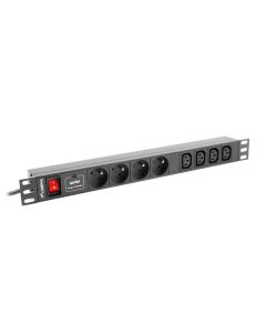 REGLETA LANBERG 1U 16A RACK 19 8X SOCKET NEGRO 2M