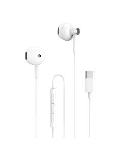 AURICULARES ENJOY CON CONTROL DE VOLUMEN TIPO C CABLE 1M BLANCO