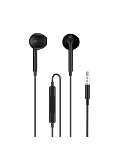 AURICULARES ENJOY CON MICROFONO NEGRO CONTROL DE VOLUMEN JACK 35 MM CABLE 1M