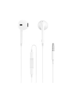 AURICULARES ENJOY BLANCO MICRÓFONO JACK 35 CABLE 1 M CON CONTROL DE VOLUMEN