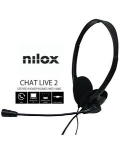 AURICULARES NILOX MICROFONO CONTROL VOL NEGRO ALAMBRICO