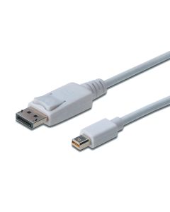 CONVERSOR DIGITUS VIDEO DisplayPort mini DP-DP M/M 2m w/interlock DP blanco