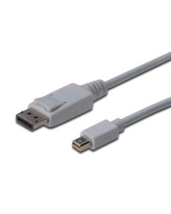 CONVERSOR DIGITUS VIDEO DisplayPort mini DP-DP M/M 3m w/interlock DP blanco
