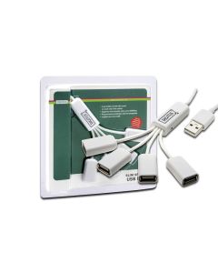 HUB DIGITUS USB 2.0 4X USB A/H 1X USB A MACHO AUTOALIMENTADO DC 2,5MM
