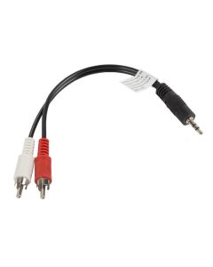 CABLE ESTEREO LANBERG JACK 3.5MM/2X RCA MACHO 20CM