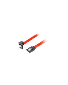 CABLE SATA II LANBERG 3GB/S HEMBRA HEMBRA ANGULO CLIP METAL 30CM ROJO
