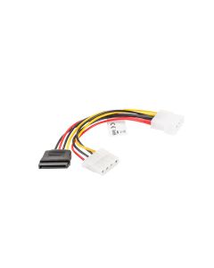 CABLE LANBERG ALIMENTACION MOLEX MACHO A SATA HEMBRA + MOLEX HEMBRA 15 CM