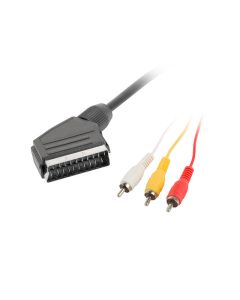 CABLE EUROCONECTOR LANBERG MACHO/3X RCA MACHO 1.8M