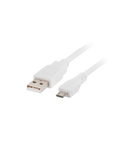 CABLE USB LANBERG 2.0 MACHO/MICRO USB MACHO 0.3M BLANCO