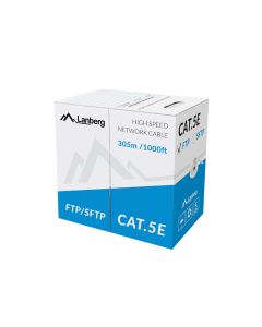 BOBINA CAT.5E LANBERG FTP RJ45 SOLIDO CCA AWG24 305M GRIS