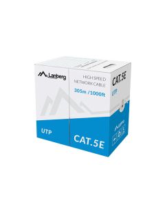 BOBINA CAT.5E LANBERG UTP RJ45 SOLIDO CCA AWG24 305M GRIS