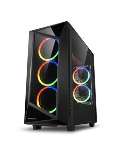 CAJA ATX SHARKOON REV200 2XUSB3.0 RGB SIN FUENTE NEGRO