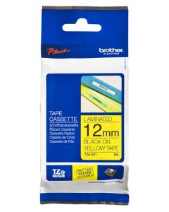 CINTA BROTHER LAMINADA AMARILLO/NEGRO 12MM