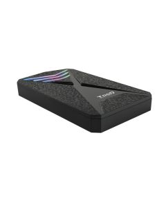CAJA EXTERNA TQE-2550RGB 2,5" 9,5 MM SATA USB 3.0/3.1 RGB