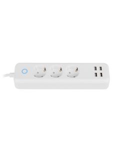 REGLETA WIFI LANBERG 3X SCHUKO 10A 4X USB 2.0 2.1A BLANCA