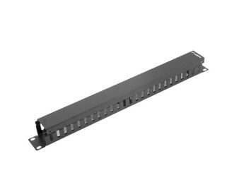 ORGANIZADOR DE CABLES LANBERG METALICO 1U TIPO A RACK 19 NEGRO