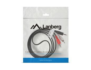 CABLE ESTEREO LANBERG JACK 3.5MM/2X RCA MACHO 1.5M